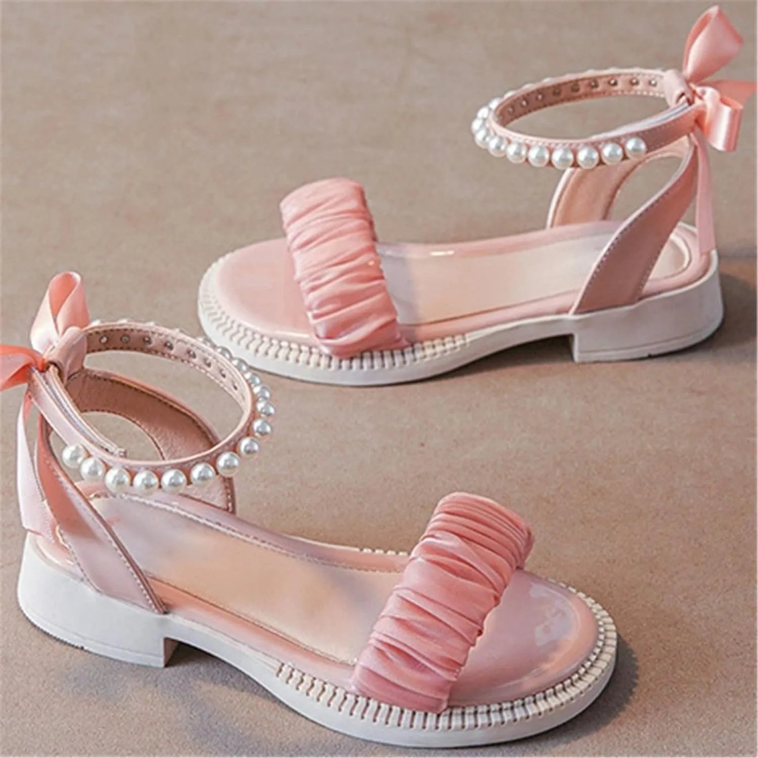 Toddler Girl Sandals Lace Open Toe Non Slip Sandals Kids Baby Girls Cute Shoes Beach Holiday Mary Jane Shoes