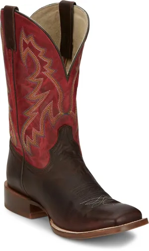 Tony Lama Men's 11" Jinglebob Cognac Pull-On Square Toe Western Boots