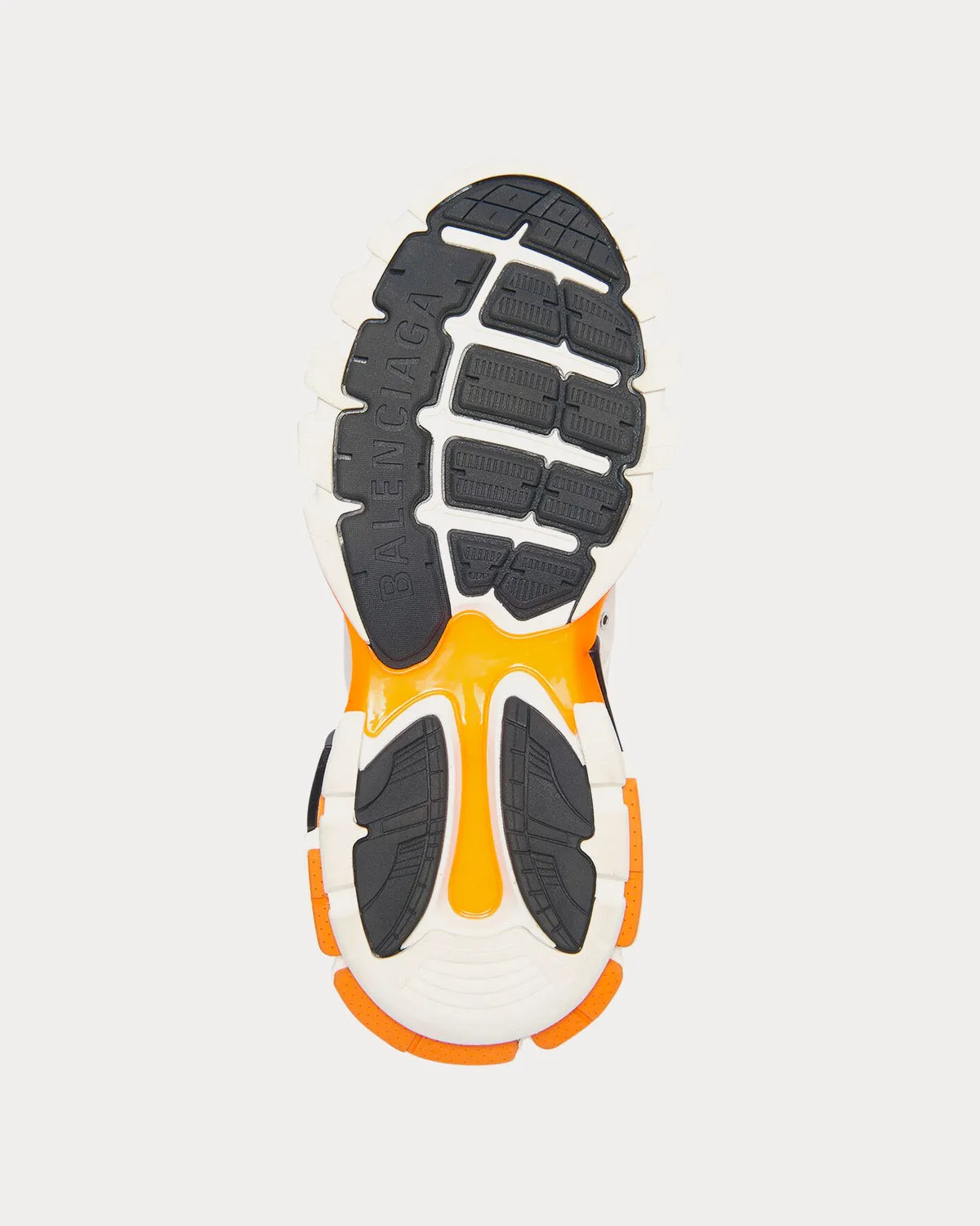 Track Mesh & Nylon White / Orange Low Top Sneakers