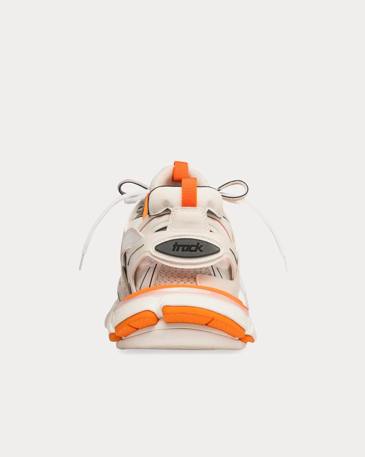 Track Mesh & Nylon White / Orange Low Top Sneakers
