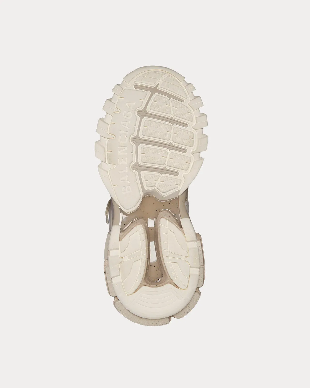 Track Recycled Sole Mesh & Nylon Light Beige Low Top Sneakers