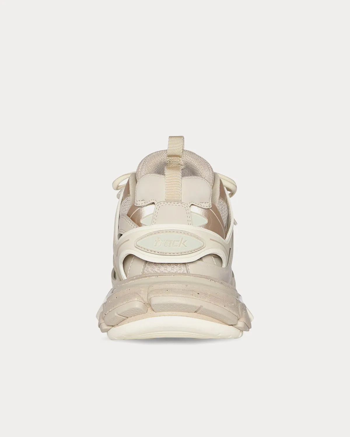 Track Recycled Sole Mesh & Nylon Light Beige Low Top Sneakers