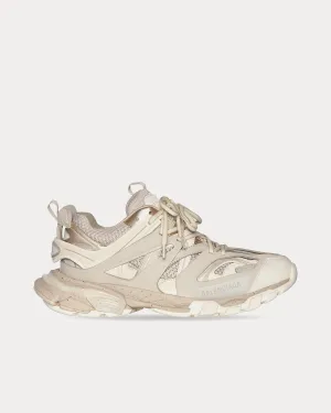 Track Recycled Sole Mesh & Nylon Light Beige Low Top Sneakers