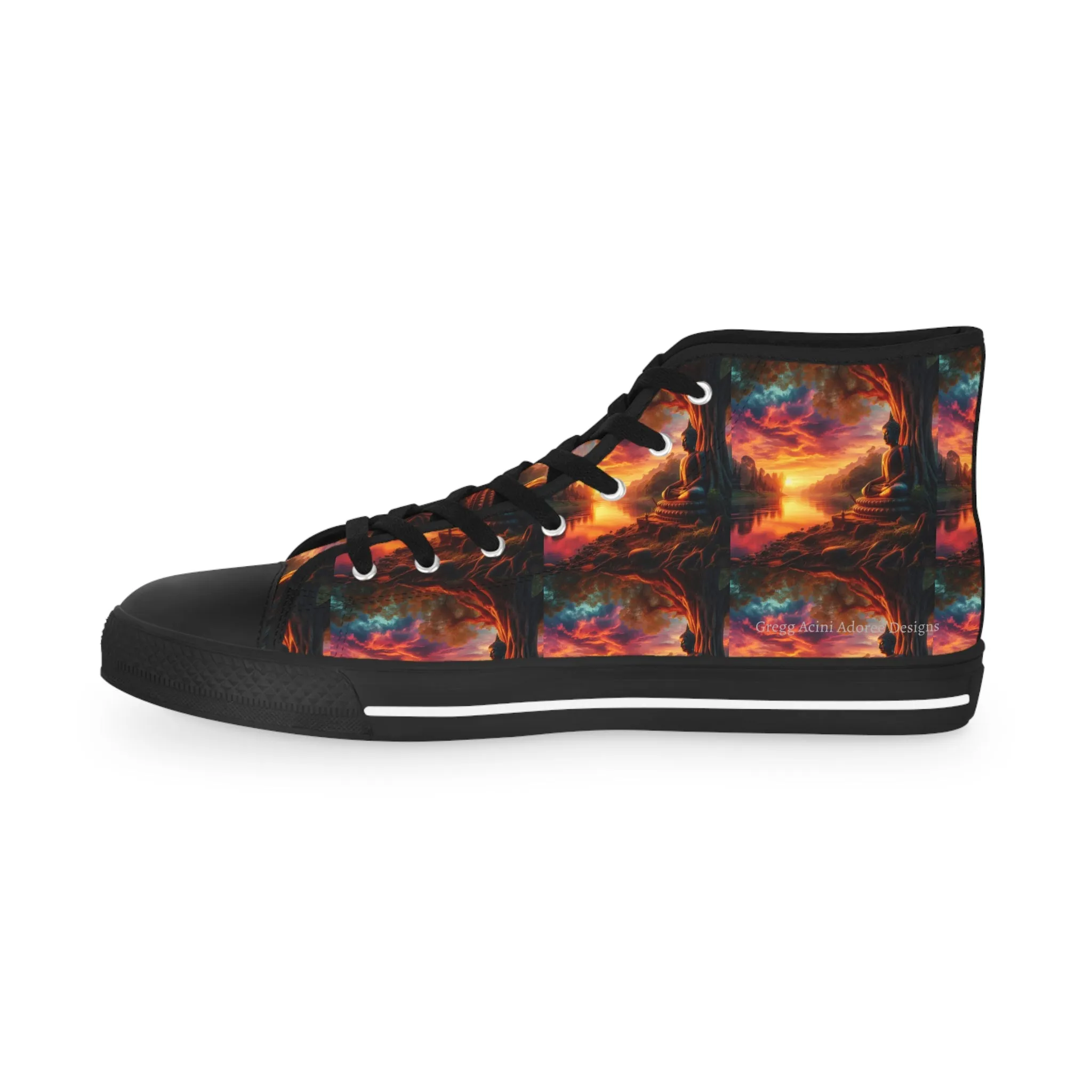 Tranquility Artistic High Top Sneakers by Gregg Acini Adoree Designs