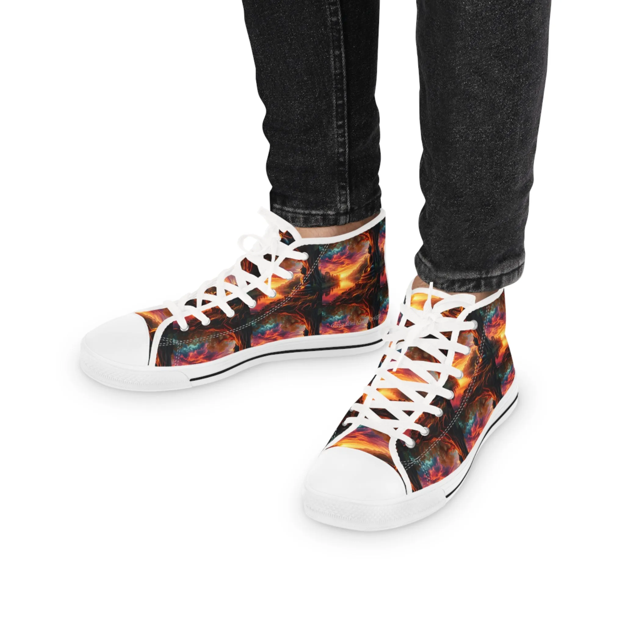 Tranquility Artistic High Top Sneakers by Gregg Acini Adoree Designs