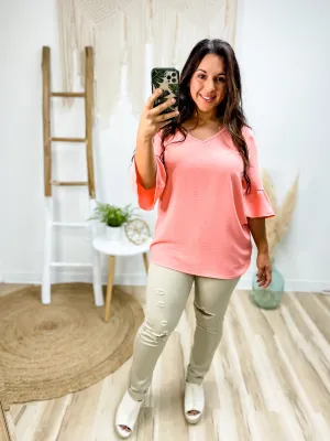 Truly Refreshing Khaki Distressed Skinny Jean