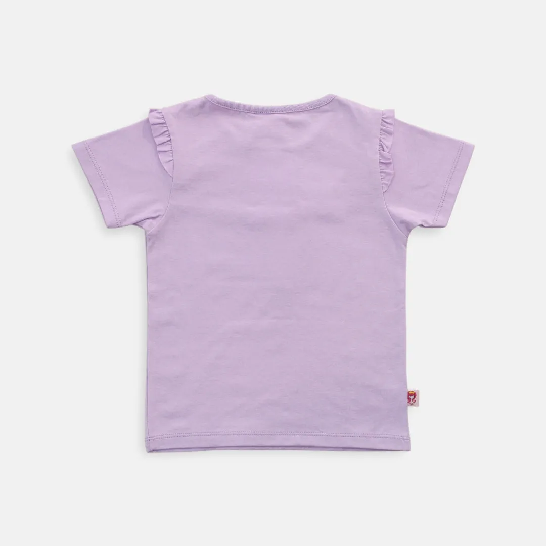 Tshirt/ Kaos Anak Perempuan/ Rodeo Junior Girl Purple/ Urban Casual