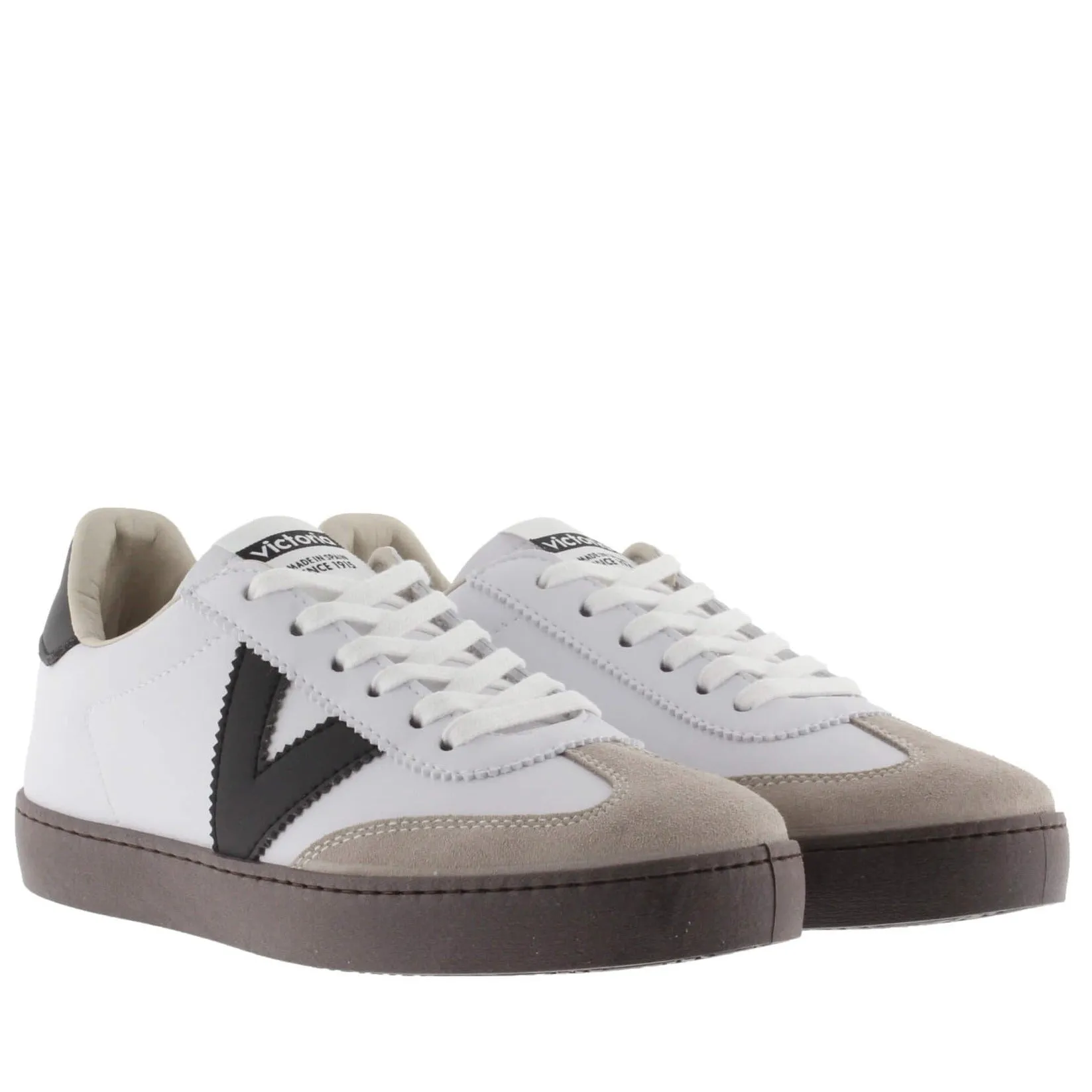 Victoria Berlin Suede Brown Mix Sneakers - White