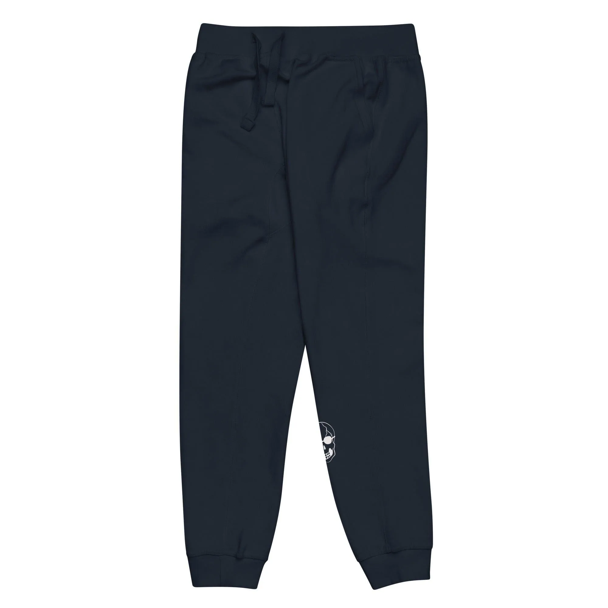 White Skull With Shades Unisex fleece sweatpants