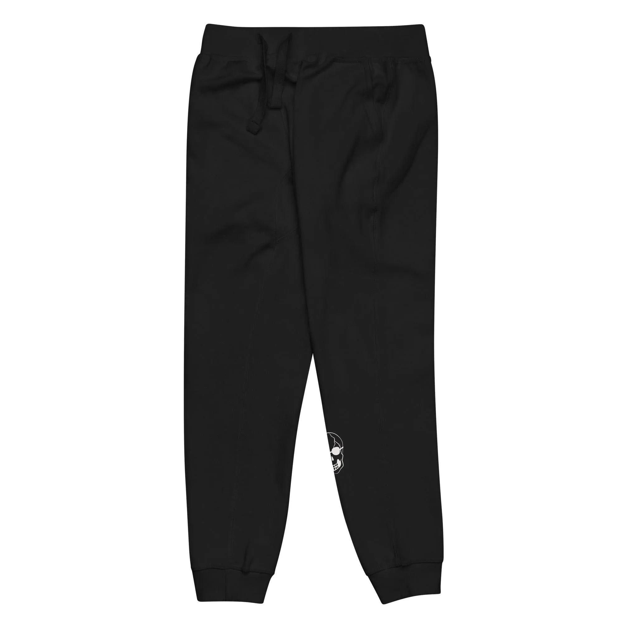 White Skull With Shades Unisex fleece sweatpants