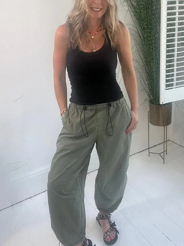 Women's Fashion Urban Casual Ladies Collage Straight Leg Pants Mid Rise Casual Pants