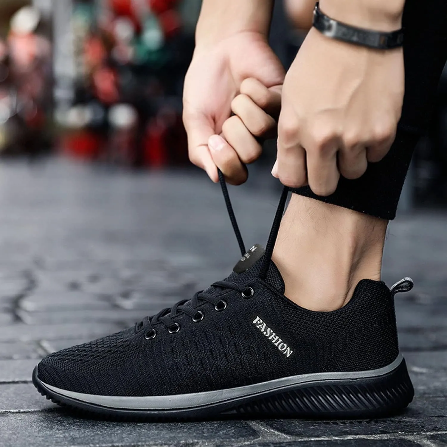 Womens Lace Up Running Shoes Non Slip Walking Shoes Mens Dress Shoes Breathable Ladies Shoes Casual Black Platform Sneaker Platform Tennis Shoe Cross Trainer Shoe