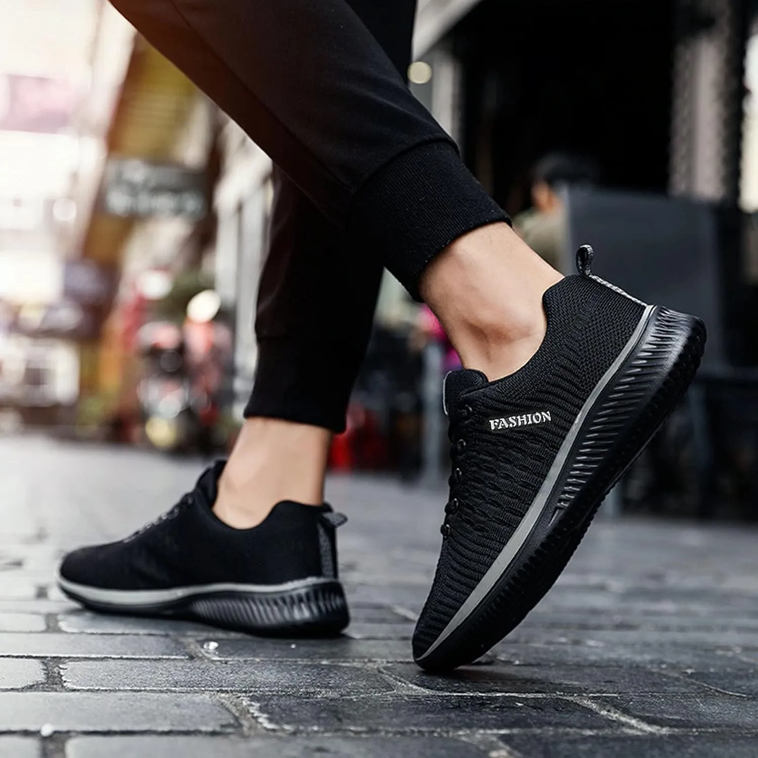 Womens Lace Up Running Shoes Non Slip Walking Shoes Mens Dress Shoes Breathable Ladies Shoes Casual Black Platform Sneaker Platform Tennis Shoe Cross Trainer Shoe