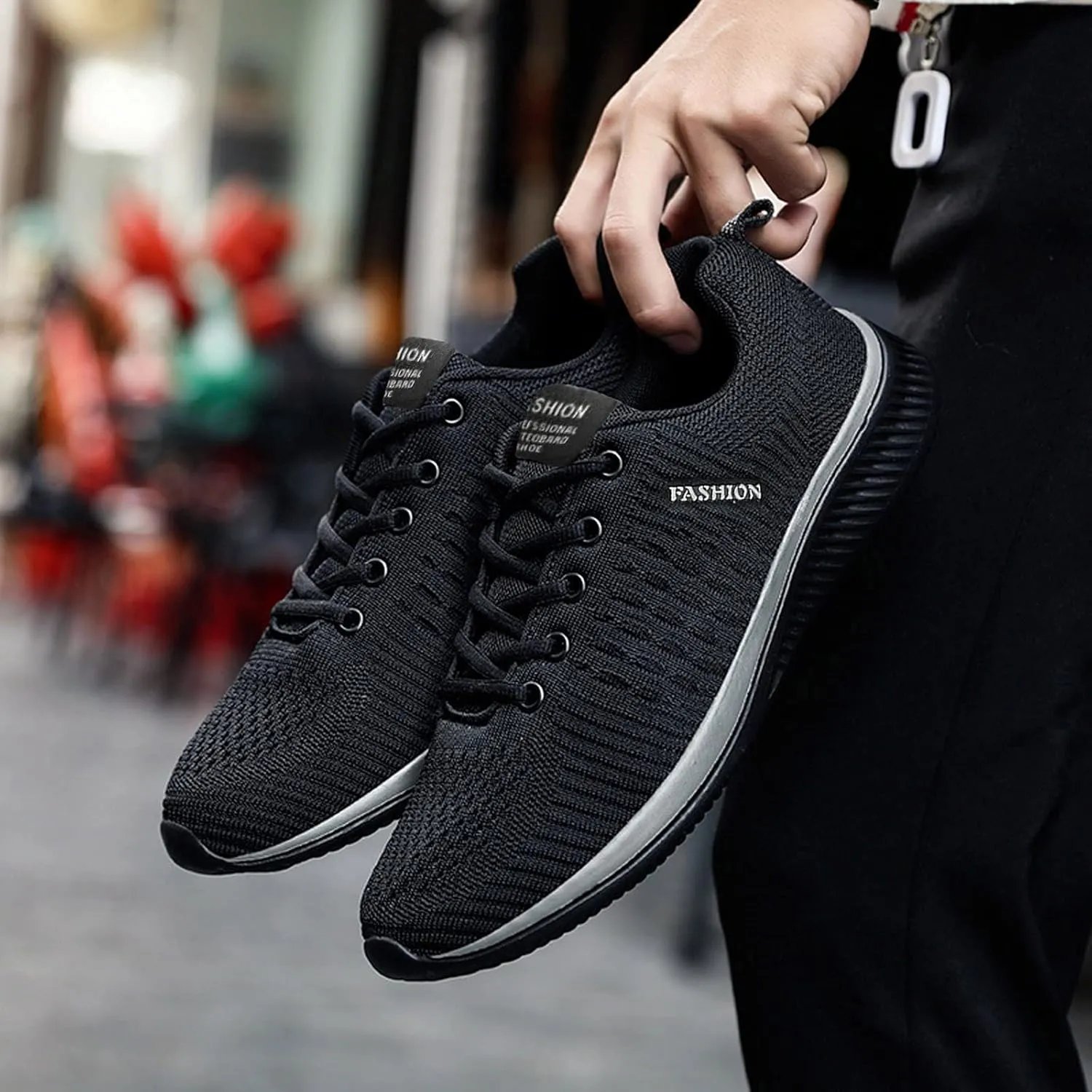 Womens Lace Up Running Shoes Non Slip Walking Shoes Mens Dress Shoes Breathable Ladies Shoes Casual Black Platform Sneaker Platform Tennis Shoe Cross Trainer Shoe