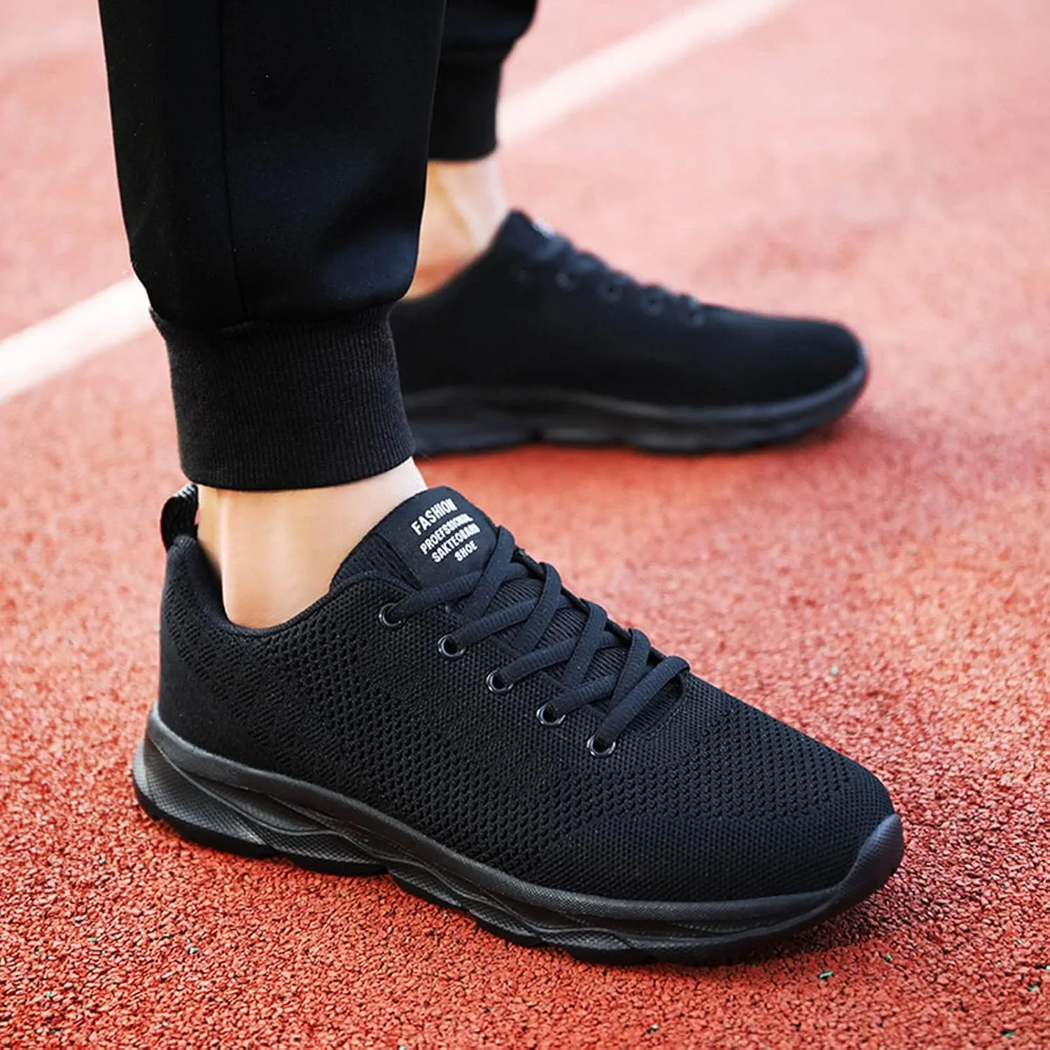 Womens Lace Up Running Shoes Non Slip Walking Shoes Slip On Shoes Women Mesh Ladies Casual Shoes Black Sneakers Red Tennis Shoe Cross Trainer Shoe
