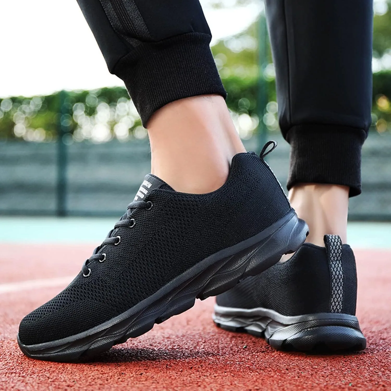 Womens Lace Up Running Shoes Non Slip Walking Shoes Slip On Shoes Women Mesh Ladies Casual Shoes Black Sneakers Red Tennis Shoe Cross Trainer Shoe