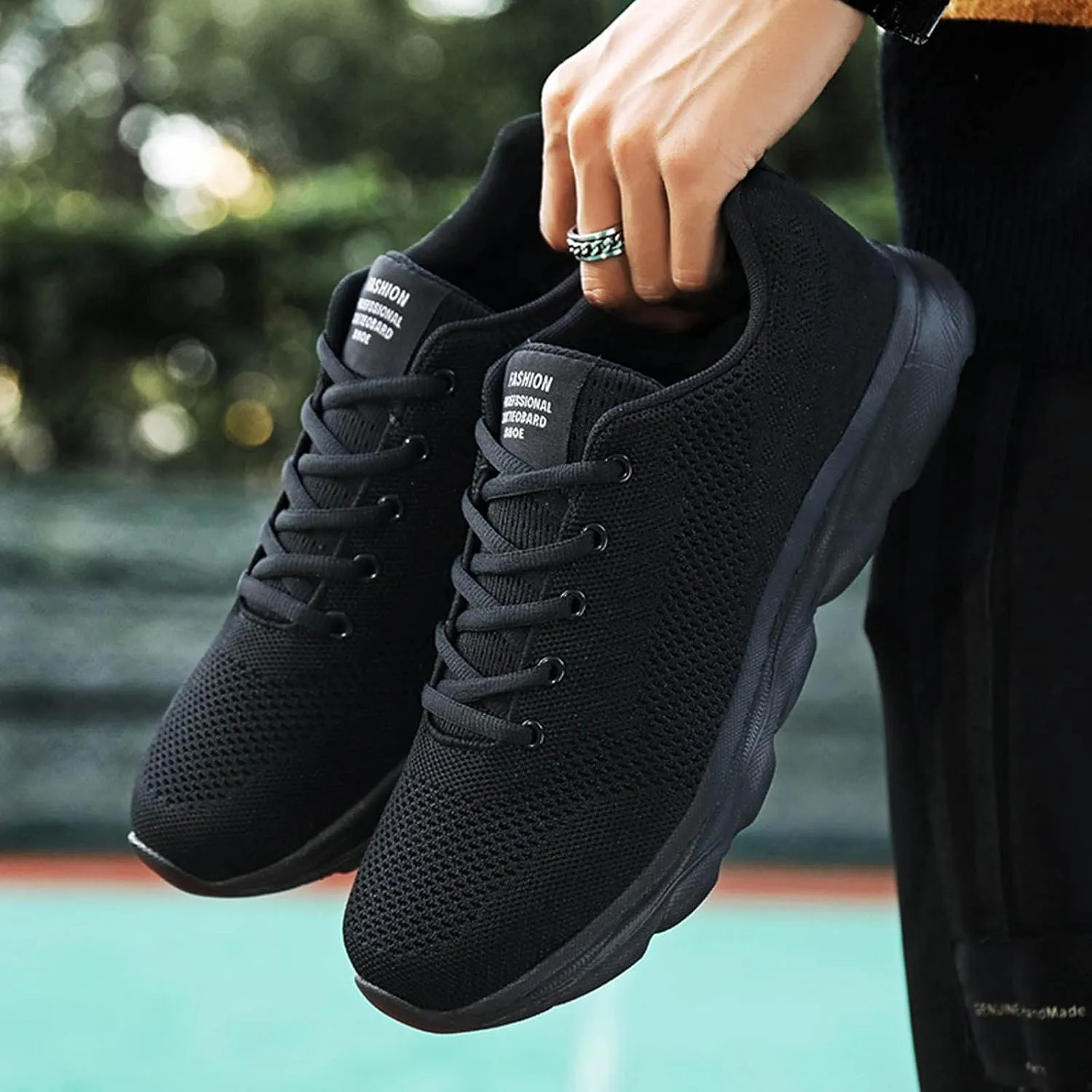 Women's Minimalist Walking Shoes Wide Toe Lace Up Tennis Shoes Men Athletic Casual Shoes for Fall Women Shoes Sneakers Black Tennis Shoe Trainers Shoe