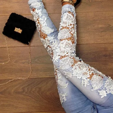 Women's Tide Fit Lace Up Skinny Jeans - GlamzLife