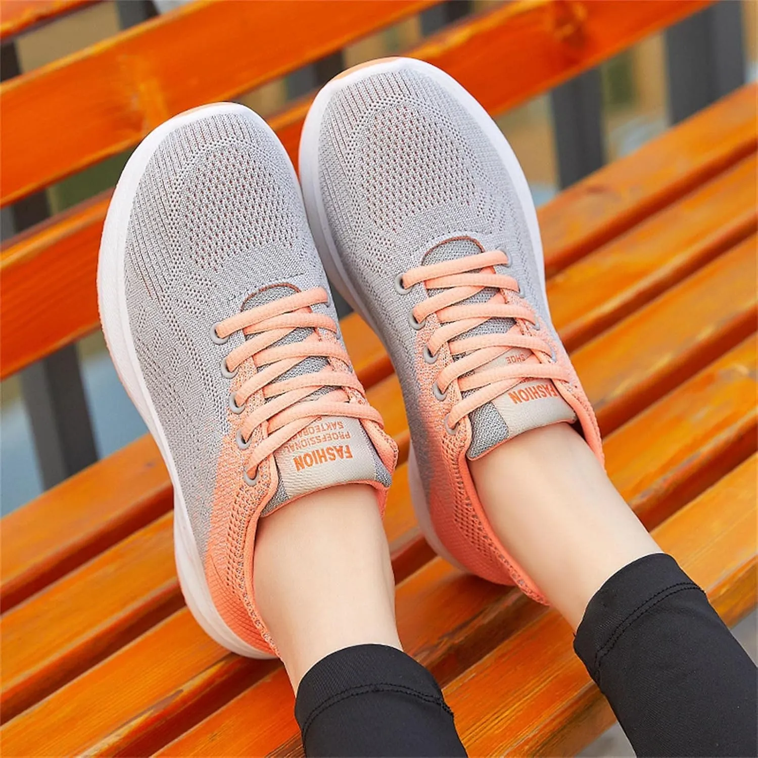 Womens Walking Shoes Lace Up Lightweight Memory Foam Cheer Mens Running Shoes Sports Shoes Casual Slip On Sneakers Platform Tennis Shoe Trainers Shoe