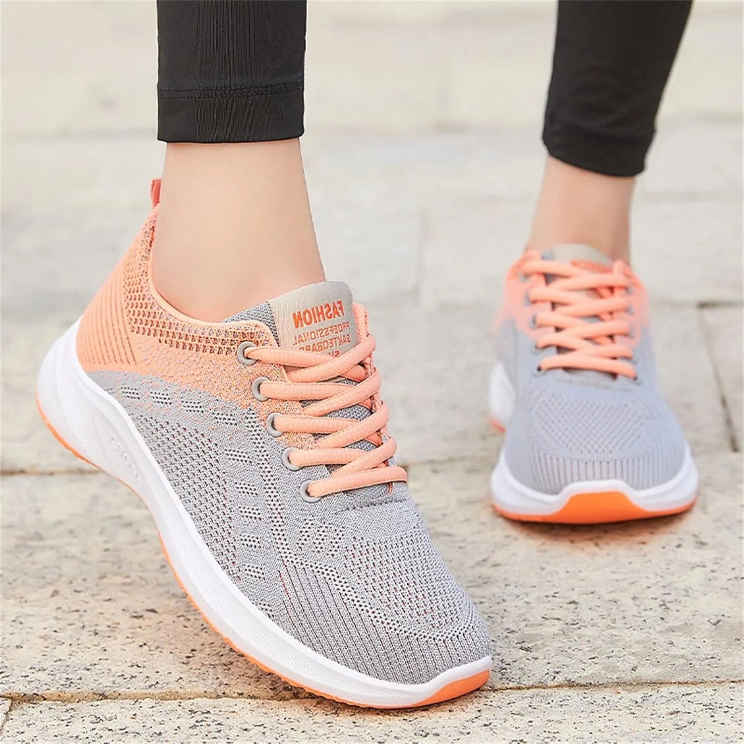 Womens Walking Shoes Lace Up Lightweight Memory Foam Cheer Mens Running Shoes Sports Shoes Casual Slip On Sneakers Platform Tennis Shoe Trainers Shoe