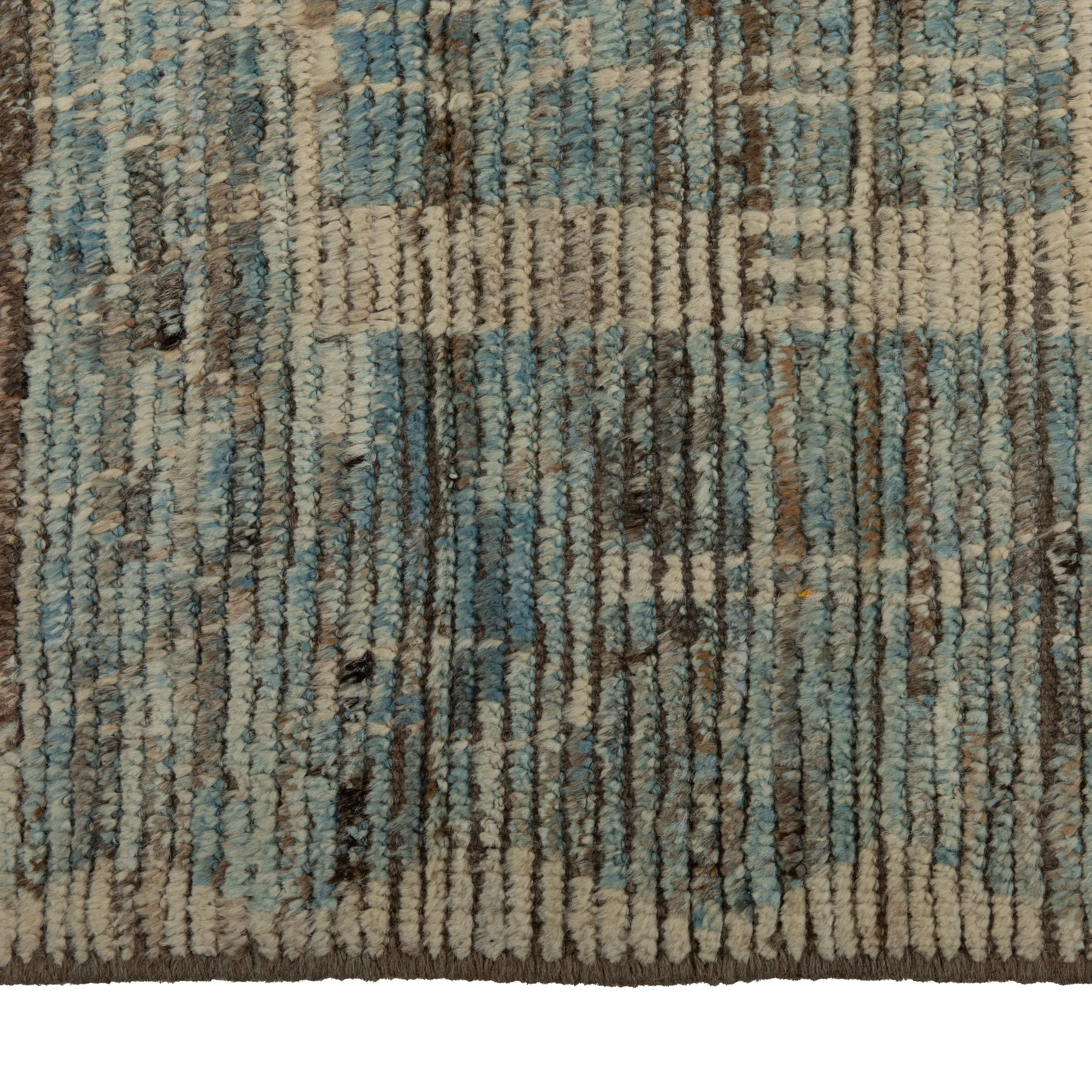 Zameen Patterned Modern Wool Rug - 2'10" x 8'4"