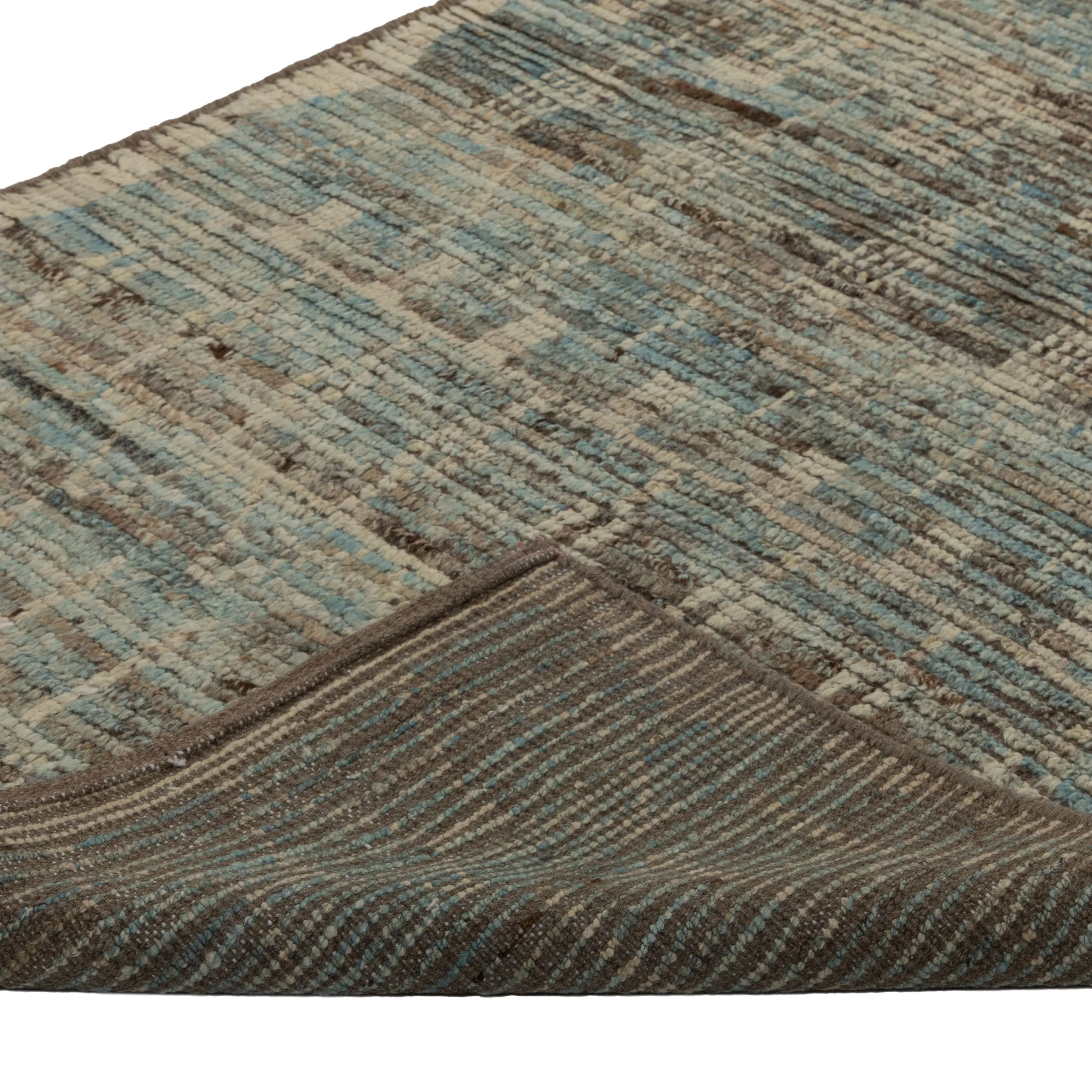 Zameen Patterned Modern Wool Rug - 2'10" x 8'4"