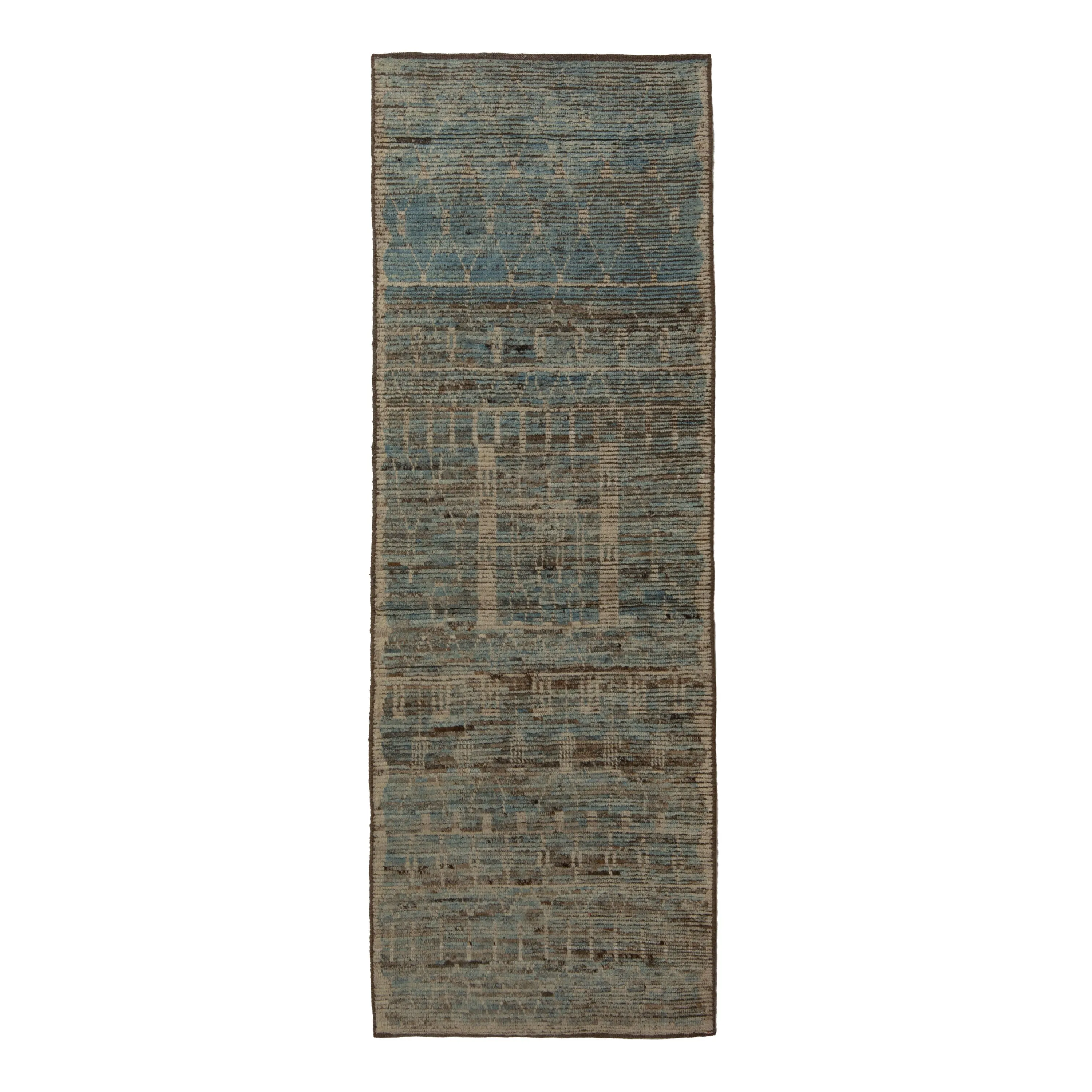 Zameen Patterned Modern Wool Rug - 2'10" x 8'4"