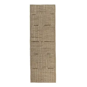 Zameen Patterned Modern Wool Rug - 3'4" x 10'1"