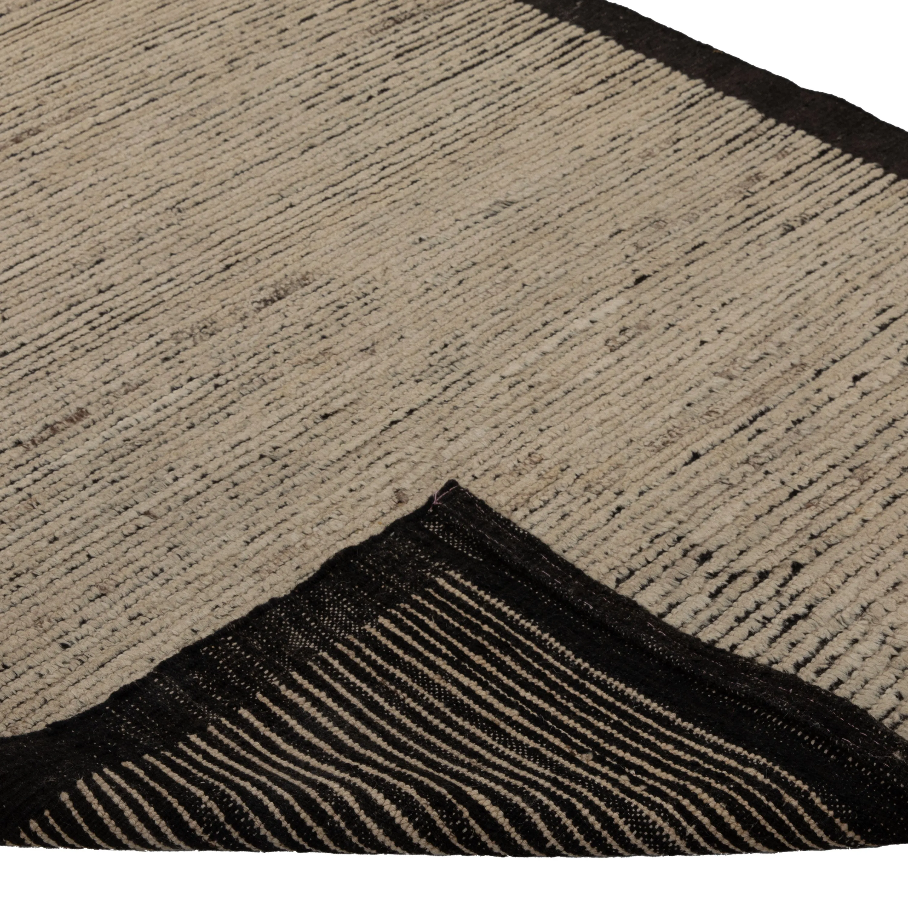 Zameen Patterned Modern Wool Rug - 3'6" x 11'1"