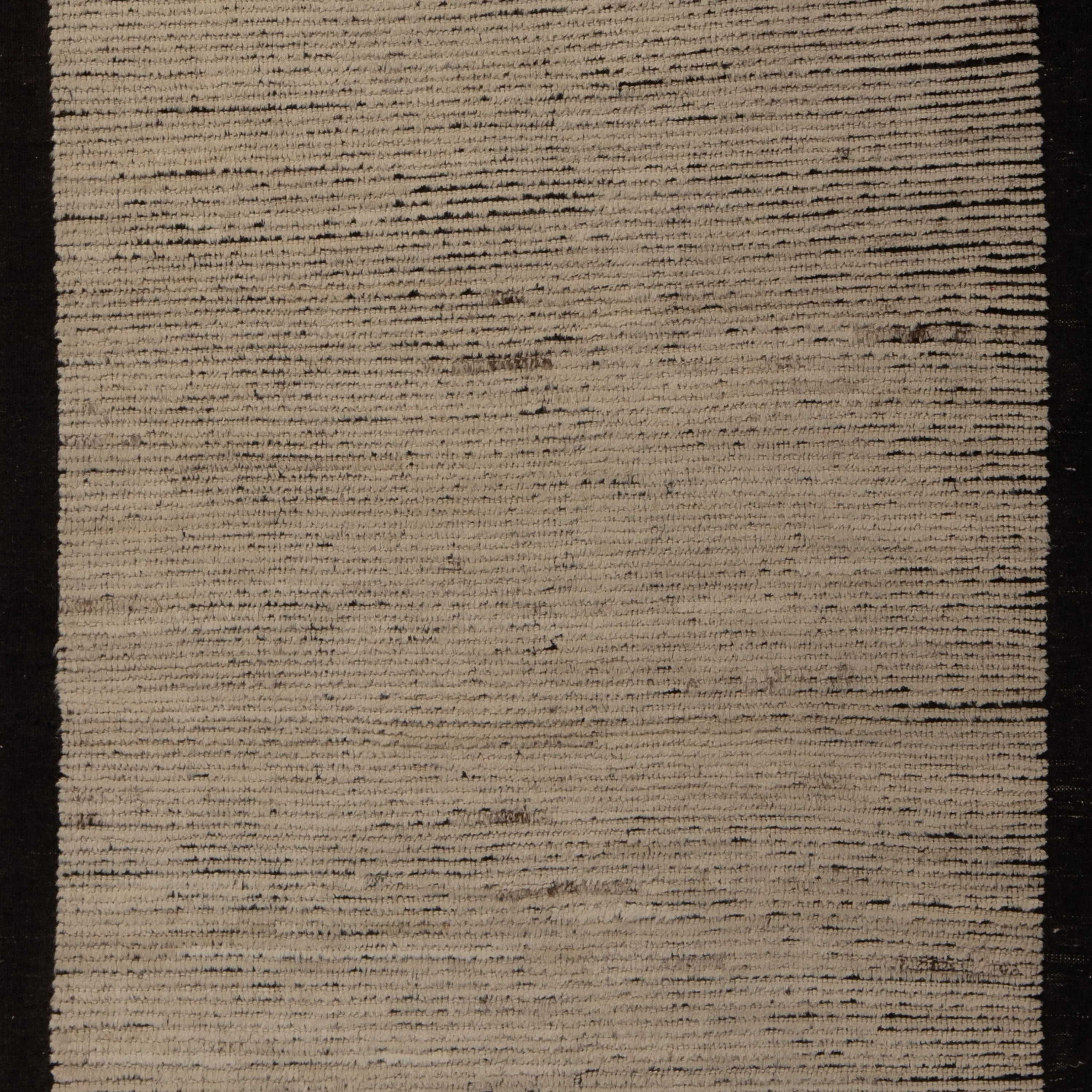 Zameen Patterned Modern Wool Rug - 3'6" x 11'1"