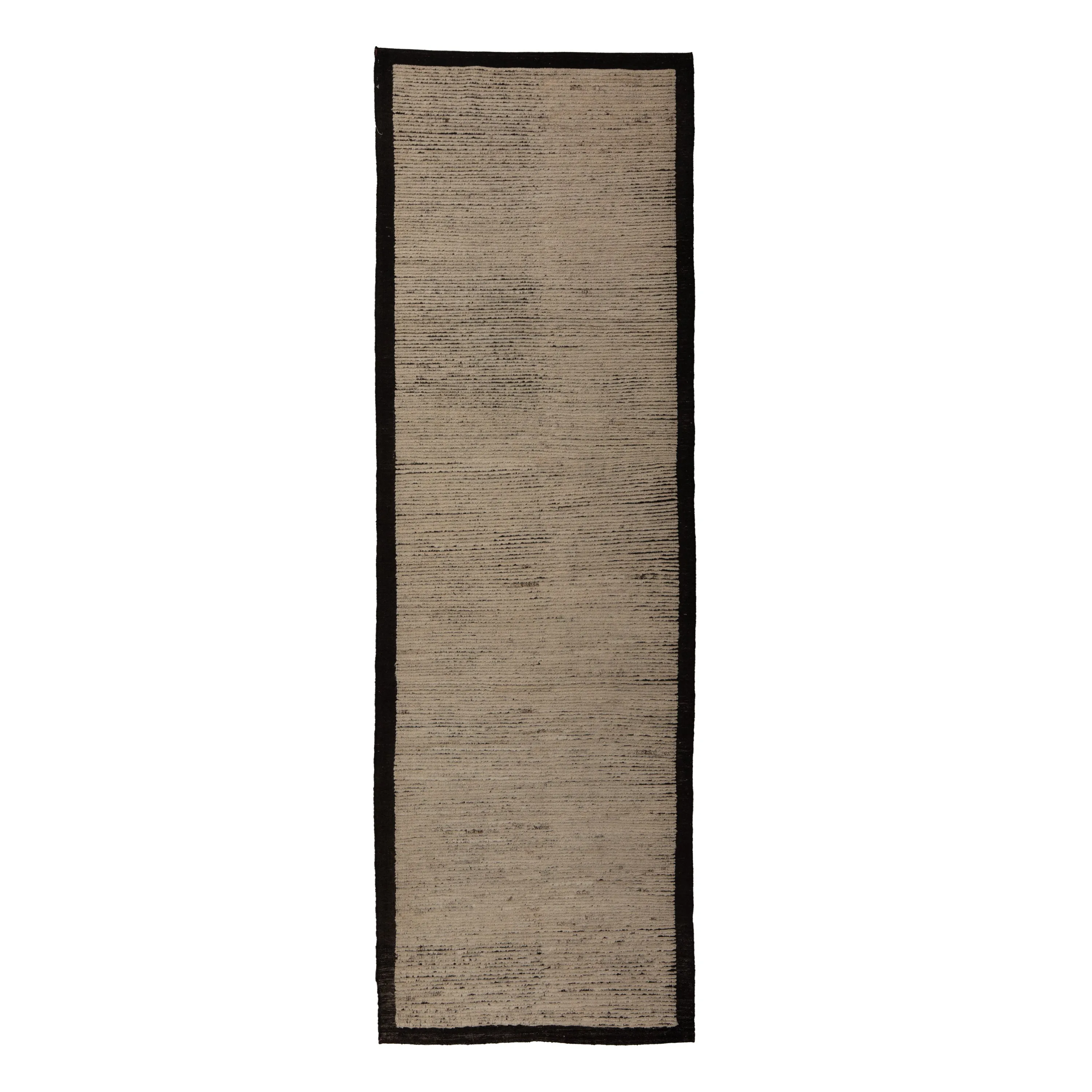Zameen Patterned Modern Wool Rug - 3'6" x 11'1"